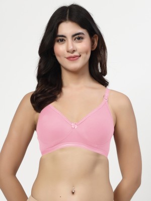 LILY ithsird Moulded Minimizer Women T-Shirt Non Padded Bra(Pink)