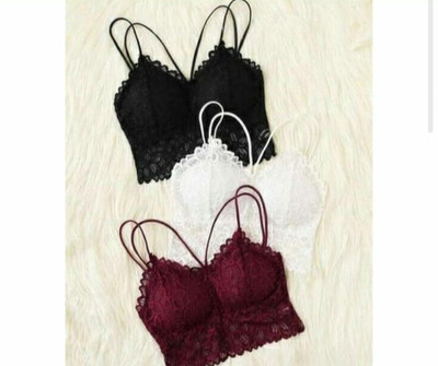 Unique Style Women Bralette Lightly Padded Bra Women Bralette Lightly Padded Bra(Black, White, Maroon)