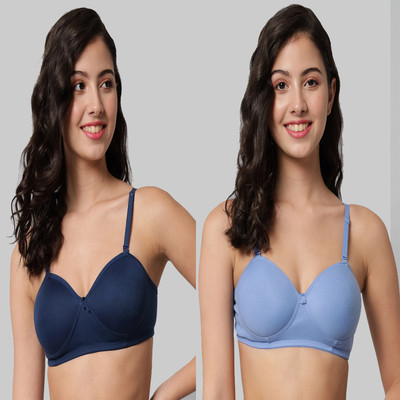 IMSA MODA Women T-Shirt Lightly Padded Bra(Blue)