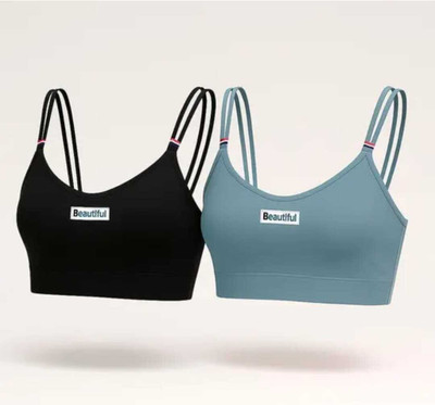 nnityam Seamless Cotton Bra – Soft & Stretchable Everyday Wear Women Everyday Lightly Padded Bra(Black, Blue)