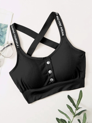 NAGARVEL CREATION cros-blk-01-p01-34 Women T-Shirt Lightly Padded Bra(Multicolor)