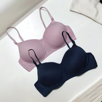 IynX Women Push-up Lightly Padded Bra(Dark Blue)