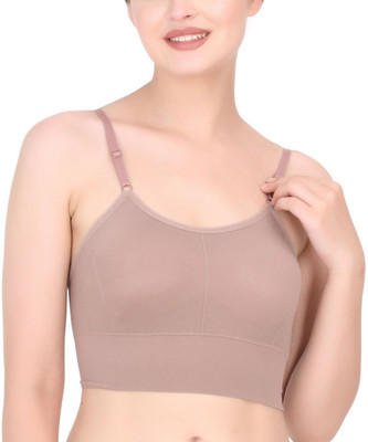 Texelllo Women Sports Lightly Padded Bra(Brown)