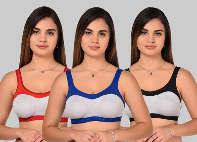 Yana Women Sports Non Padded Bra(Multicolor)
