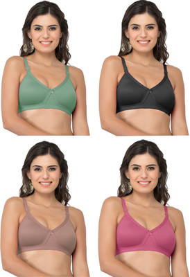 COLLEGE GIRL CG1304 Women Minimizer Lightly Padded Bra(Black, Green, Brown, Purple)