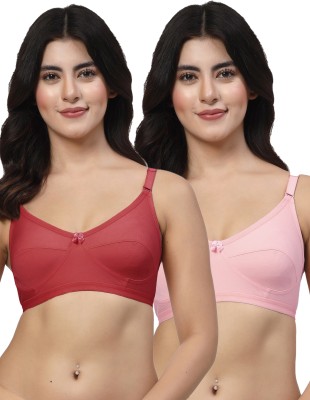 LILY akihdar Women Everyday Non Padded Bra(Maroon, Pink)