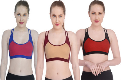 EMPISTO Laicy Women Sports Non Padded Bra(Multicolor)