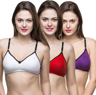 Docare Stylish and Comfertable Women Full Coverage Non Padded Bra(Multicolor)