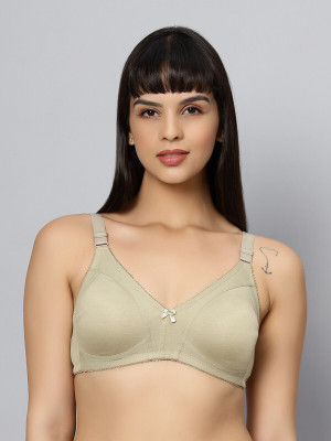 BlueNixie Blue Nixie Cotton Material T shirt bra with Wirefree Women Full Coverage Non Padded Bra(Green)