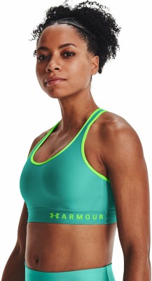 UNDER ARMOUR Women Sports Lightly Padded Bra(Green)