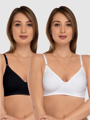 DAISY DEE STRIDE Women Everyday Lightly Padded Bra(White, Black)