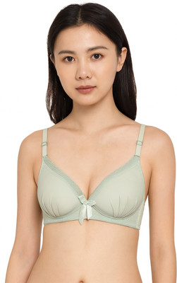 Hpa Light Padded Bra for Girls & Women | Three-Quarter Coverage Push-Up Bra Women Push-up Lightly Padded Bra(Green)