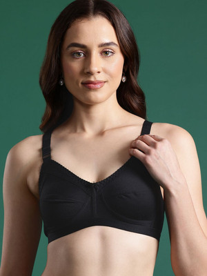 Dressberry Women T-Shirt Non Padded Bra(Black)