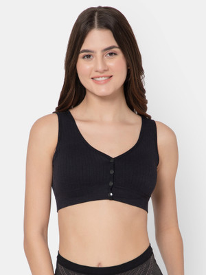 PINK SECRET Comfortable Maternity Nursing Bra with Front Closure Women Maternity/Nursing Lightly Padded Bra(Black)