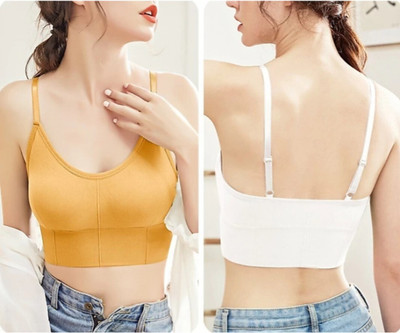 Vihrik No Women Everyday Lightly Padded Bra(Yellow, White)
