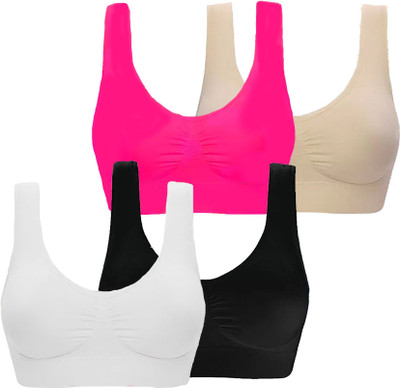MOSSMOOR Women Sports Non Padded Bra(Multicolor)