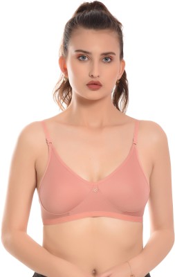 Viral Girl NA Women T-Shirt Non Padded Bra(Beige)