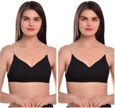 MODERNCOLLECTION Women Everyday Lightly Padded Bra(Beige, Black)