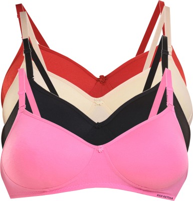 KGN RETINA Padded Bra For Women Women Full Coverage Lightly Padded Bra(Pink, Black, Beige, Red)