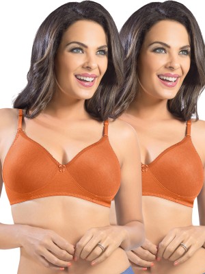 Sonari Jiya Women T-Shirt Non Padded Bra(Orange)