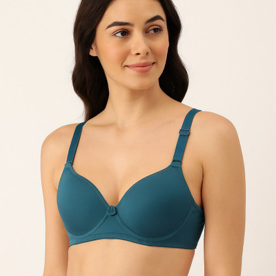 vvelouraa Women Full Coverage Lightly Padded Bra(Blue)