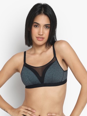 PARKHA Checkered Padded Bra Women Everyday Lightly Padded Bra(Black)