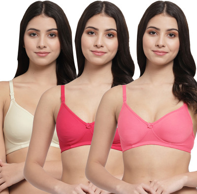 Docare Women T-Shirt Lightly Padded Bra(Pink, Pink, Beige)