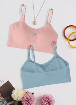 Fashocart 2122-L PINK-BLUE-02-Free Women Full Coverage Lightly Padded Bra(Multicolor)