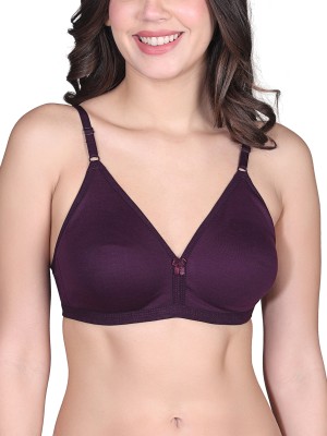 SKDREAMS Women T-Shirt Non Padded Bra(Purple)