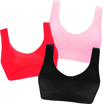 PIVLU Women Sports Non Padded Bra(Multicolor)