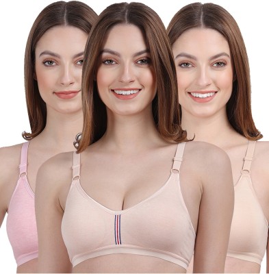 AMOUR SECRET Women T-Shirt Lightly Padded Bra(Orange, Pink, Beige)