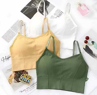 lgr Pack of 3 Women Sports Lightly Padded Bra Women Bralette Lightly Padded Bra(Multicolor)
