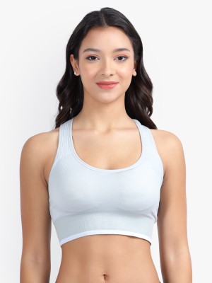 PARKHA Graphic Design Padded Sports Bra Women Sports Heavily Padded Bra(Grey)