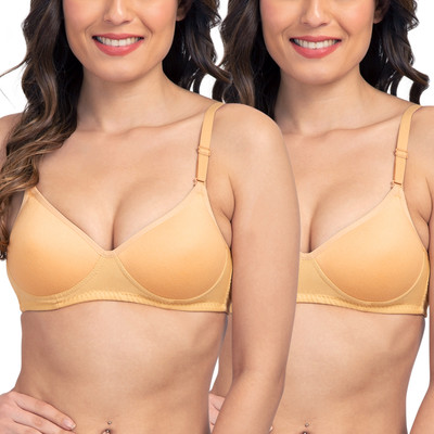 KOMLI Women Everyday Lightly Padded Bra(Beige)