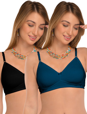 DAISY DEE D'SIZN Women Everyday Non Padded Bra(Dark Blue, Black)