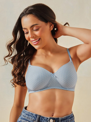Clovia Women T-Shirt Lightly Padded Bra(Blue)