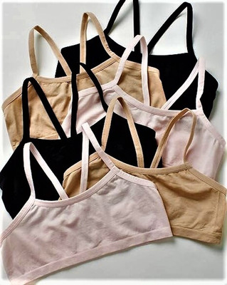 MEEMBOOLI Pack of 6 Girls Training/Beginners Non Padded Bra (Multicolor) Girls Training/Beginners Non Padded Bra(Multicolor)
