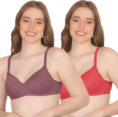 POOJA RAGENEE LIGHTLY PADDED BRA Women Full Coverage Lightly Padded Bra(Multicolor)