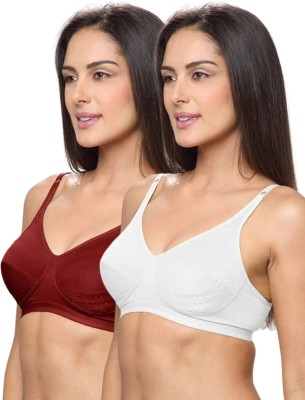 Lovable CES-218 Women T-Shirt Non Padded Bra(Maroon, White)