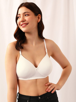 Nakshu Women Push-up Lightly Padded Bra(White)