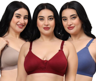 Funahme Ashima Women Full Coverage Non Padded Bra(Multicolor)