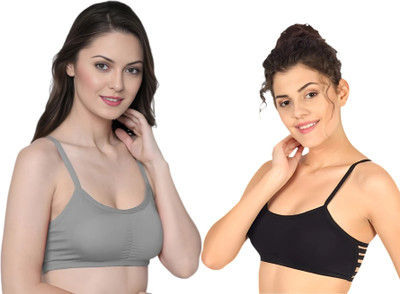 pikka Women Padded fully stretchable High Coverage Bra Women Full Coverage Lightly Padded Bra(Multicolor)