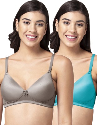 Divaflo SBX5 Women Bralette Lightly Padded Bra(Grey, Blue)