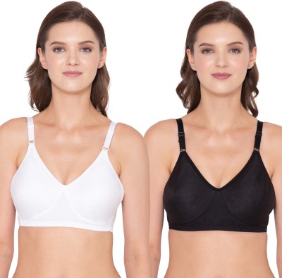 SOUMINIE Souminie Seamless Cross-Fit Bra Women Full Coverage Non Padded Bra(Black, White)