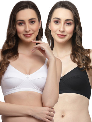 COLLEGE GIRL CGRO1256 Women T-Shirt Non Padded Bra(White, Black)