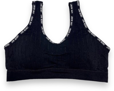 BEAUTYFULL love secred broad BLACK Women Bralette Lightly Padded Bra(Black)