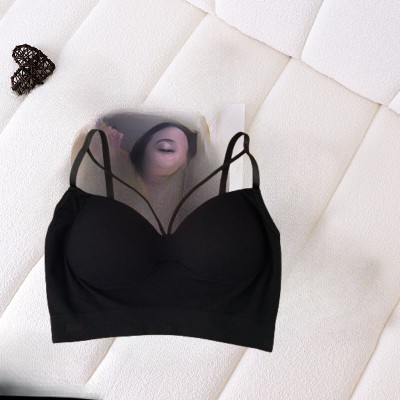 DARKVELLY JYQSJYOTIS152 Women Full Coverage Lightly Padded Bra(Black)