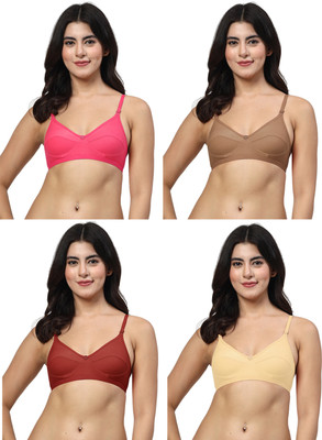 LILY anpas Women Everyday Non Padded Bra(Beige, Pink, Maroon, Beige)
