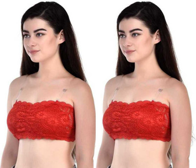 AARAA Beauty 521 Women Bralette Lightly Padded Bra(Red, Red)