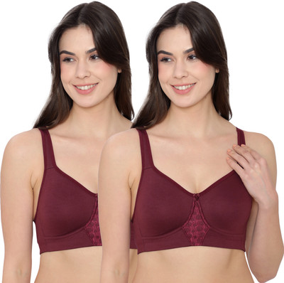 K LINGERIE Women Everyday Lightly Padded Bra(Maroon, Maroon)